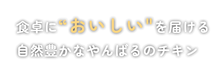 食卓に“おいしいを届ける 自然豊かなやんばるのチキン